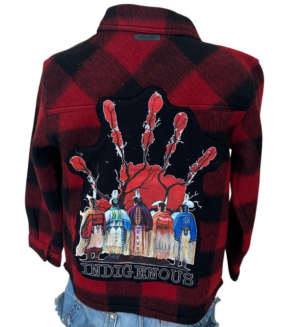 Native American Plaid Flannel Shirt XS Petite Fleece Indigenous Unique Kids 12